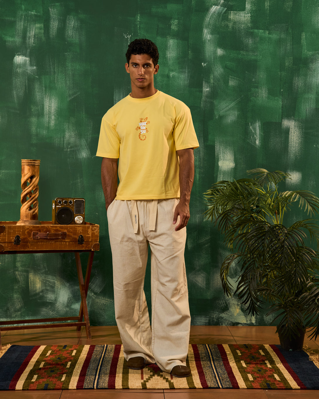 T-shirt Lézard Jaune
