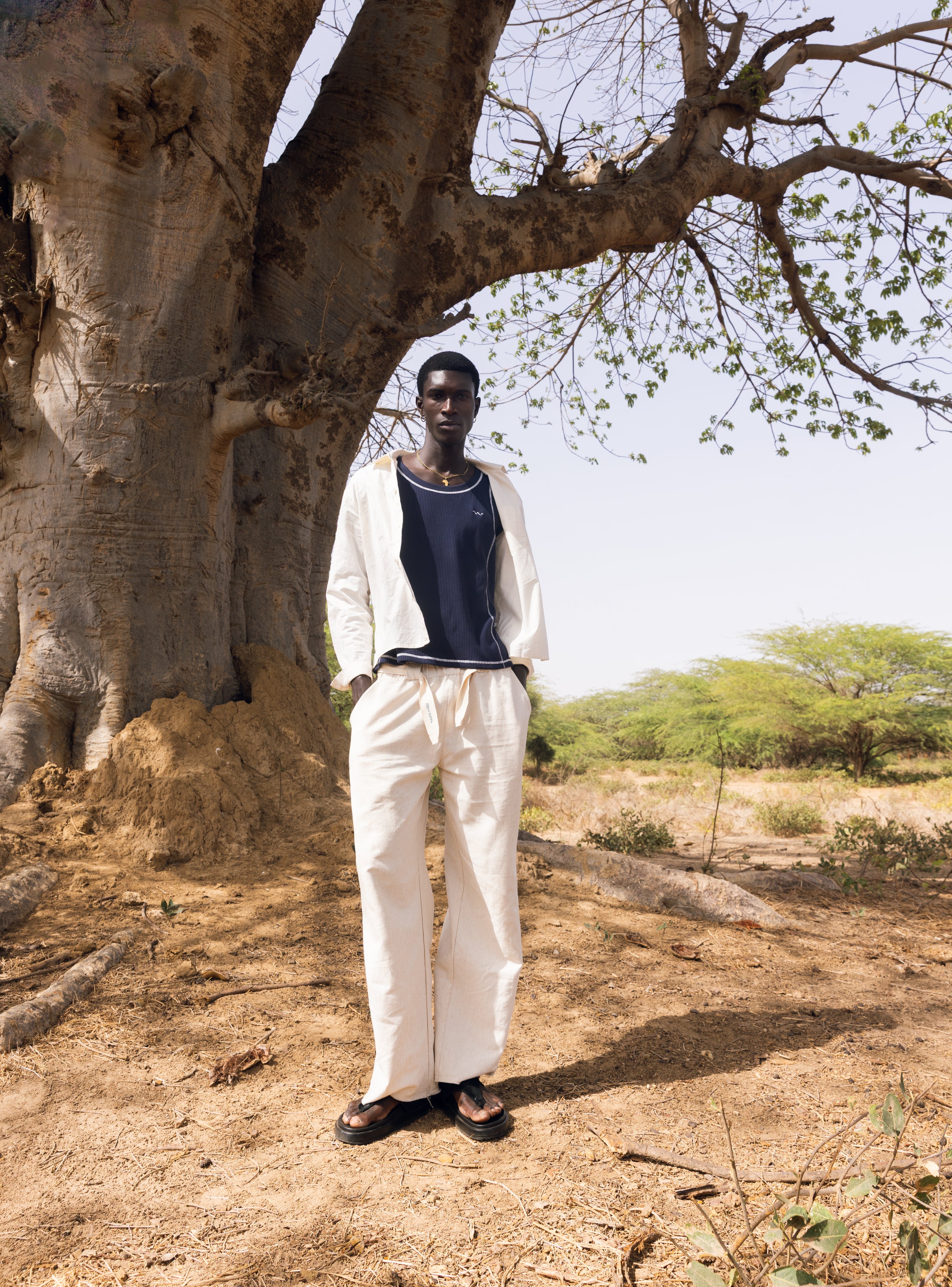 Pantalon Safari Crème