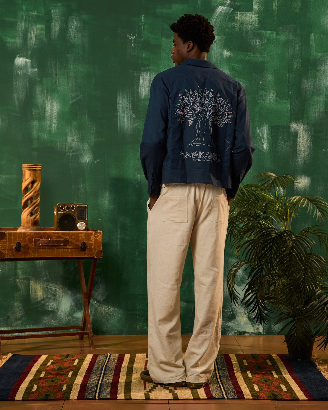 Baobab Linen Shirt Navy