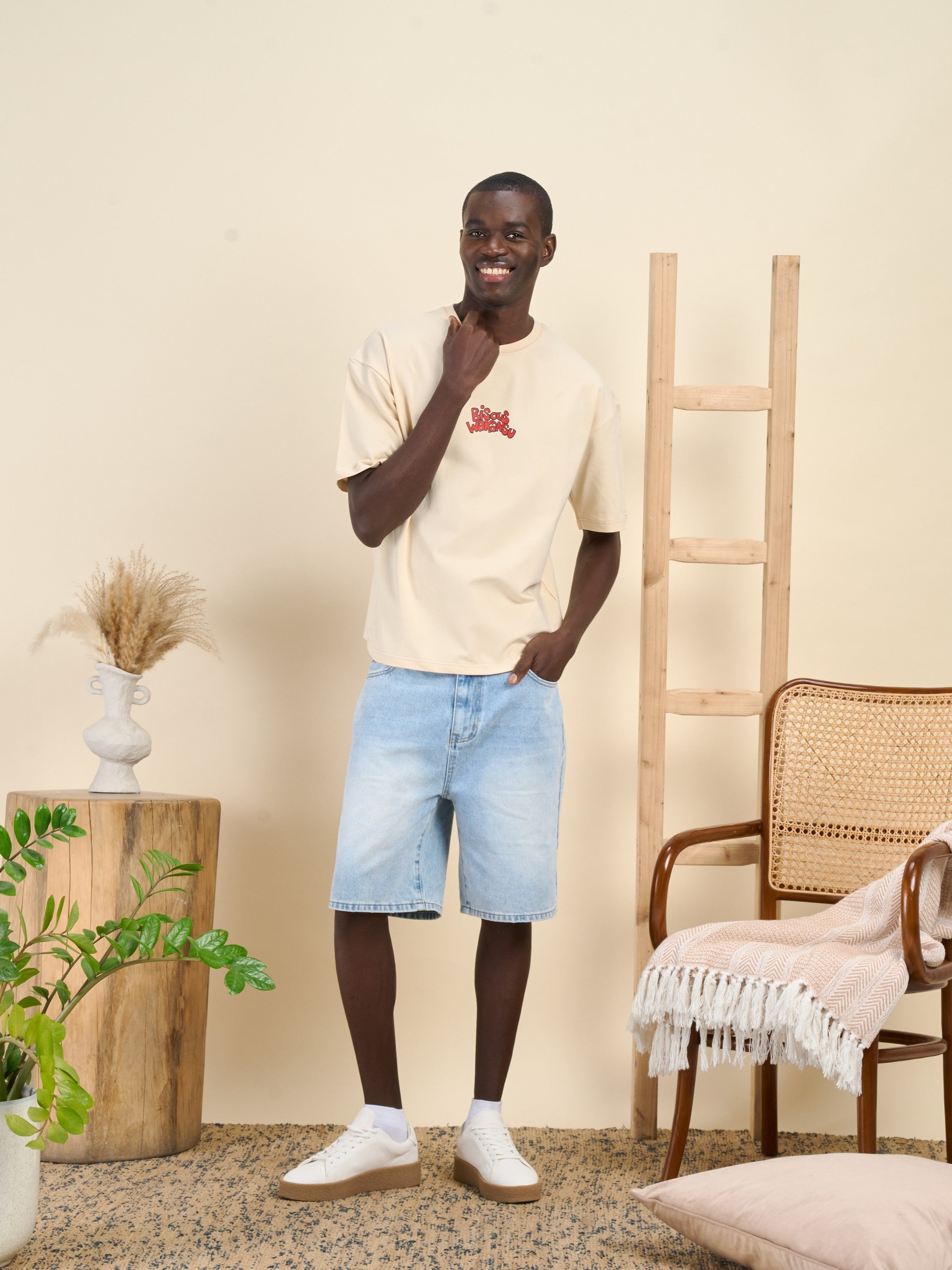 Bious Wakansu Tee Beige