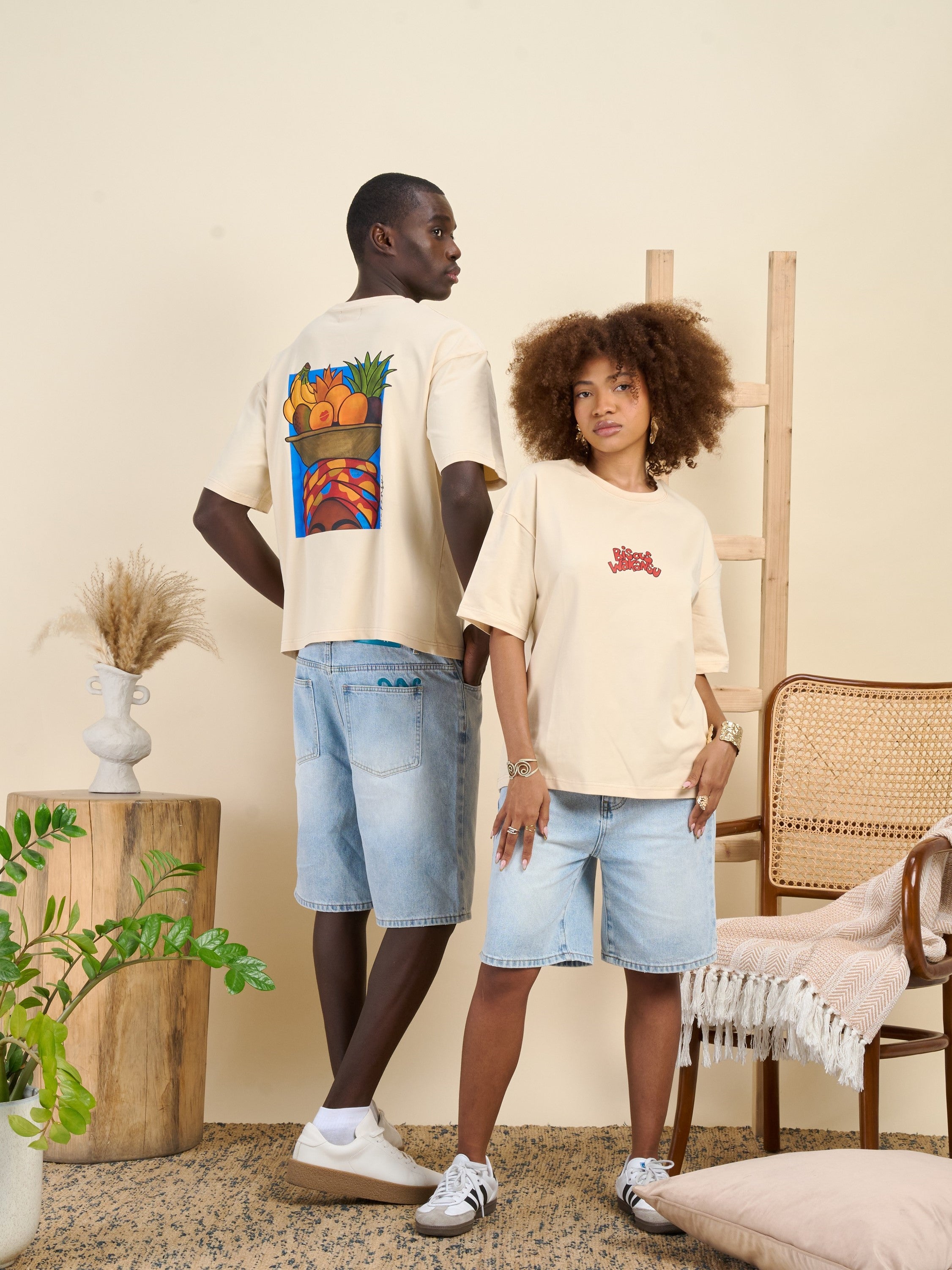 Bious Wakansu Tee Beige