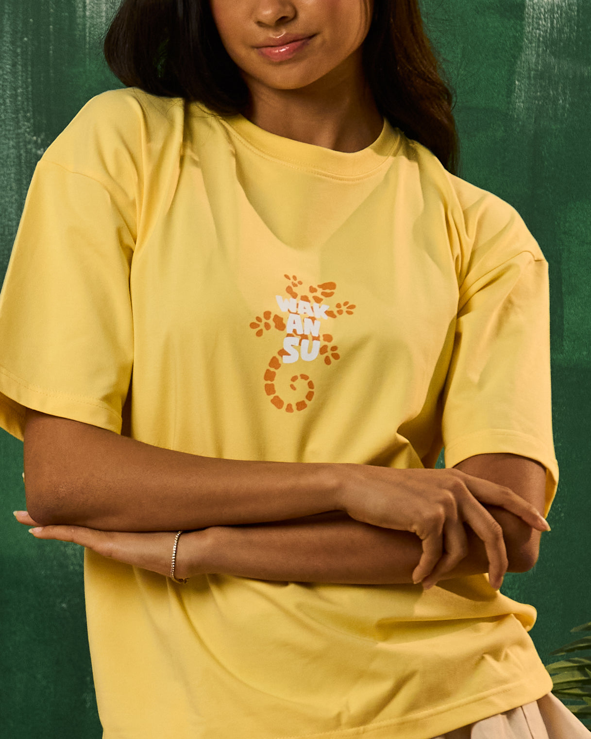 T-shirt Lézard Jaune