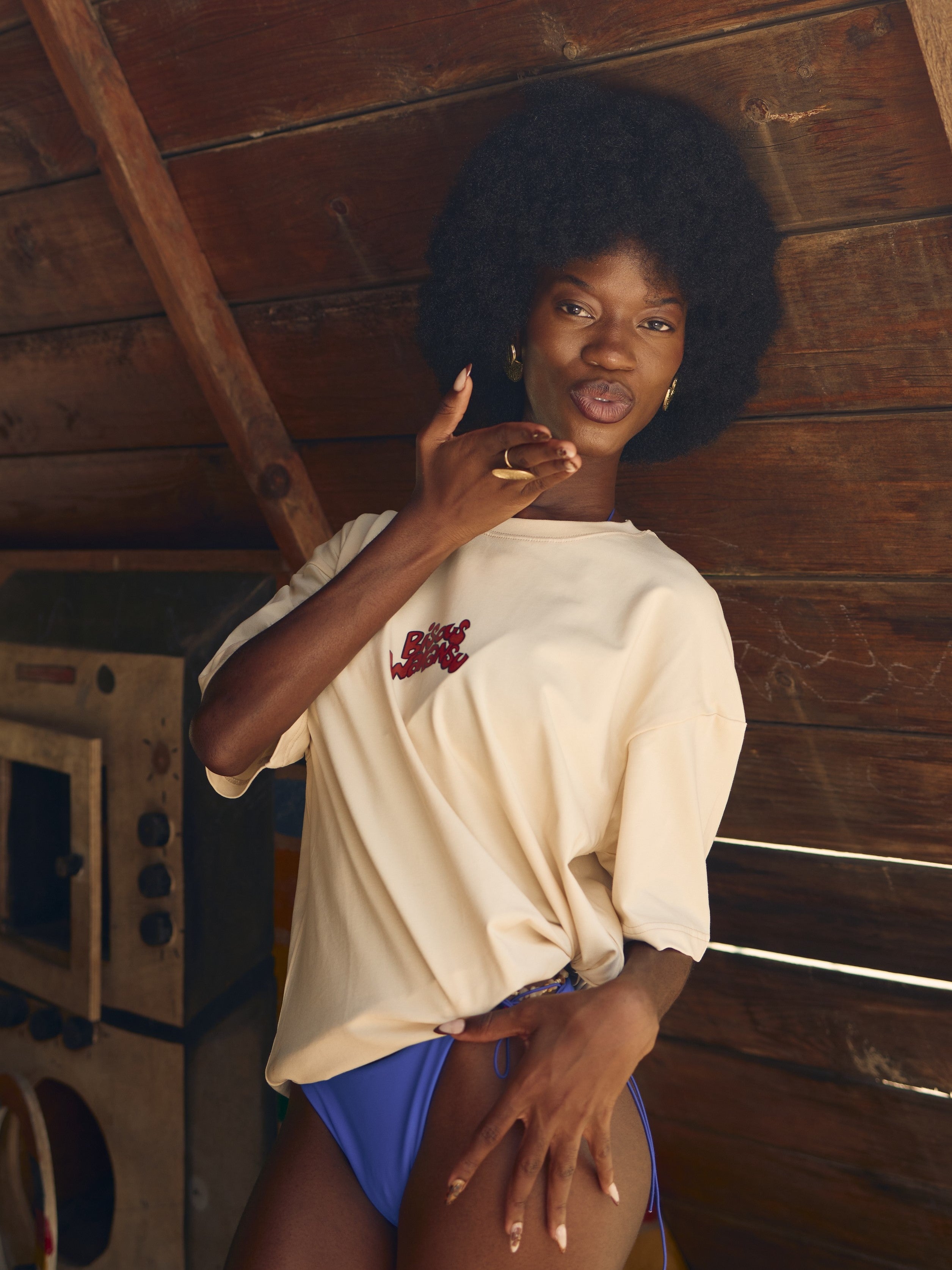 Bious Wakansu Tee Beige