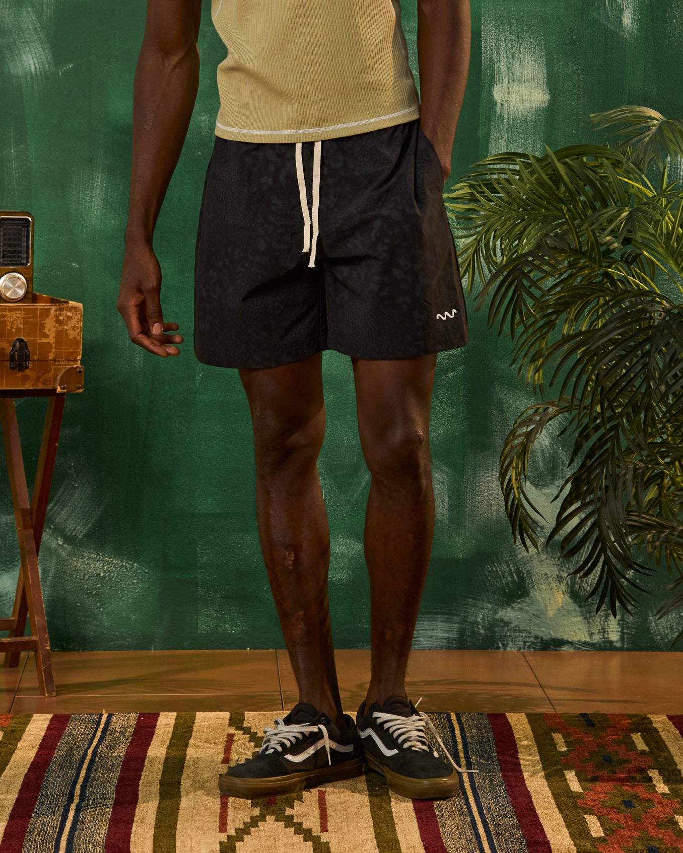 Short de sport Guépard noir