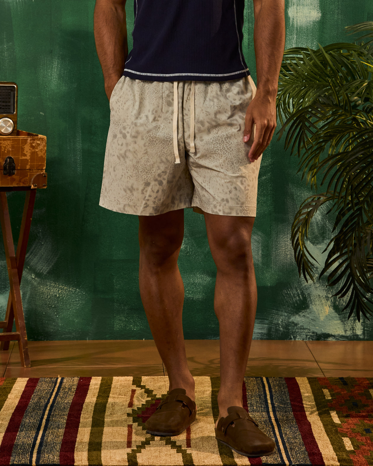 Short de sport Guépard Beige