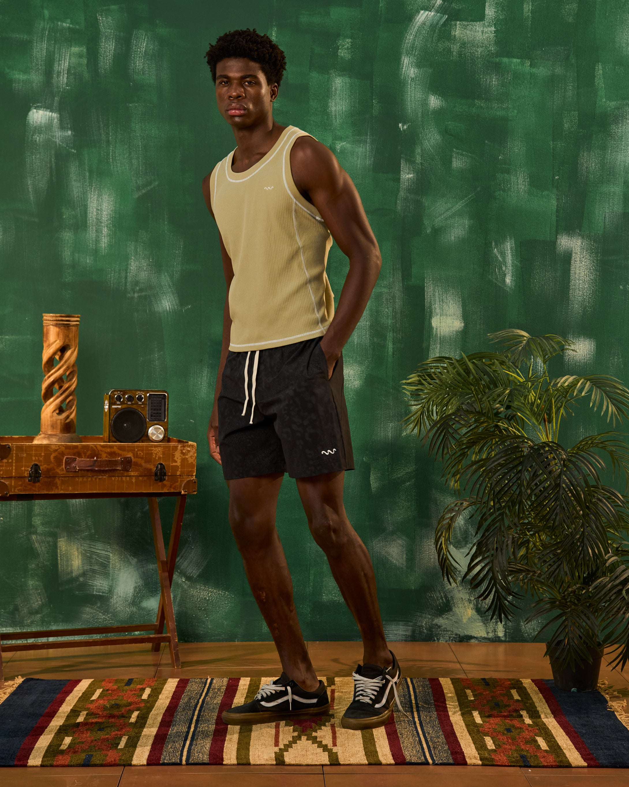Short de sport Guépard noir