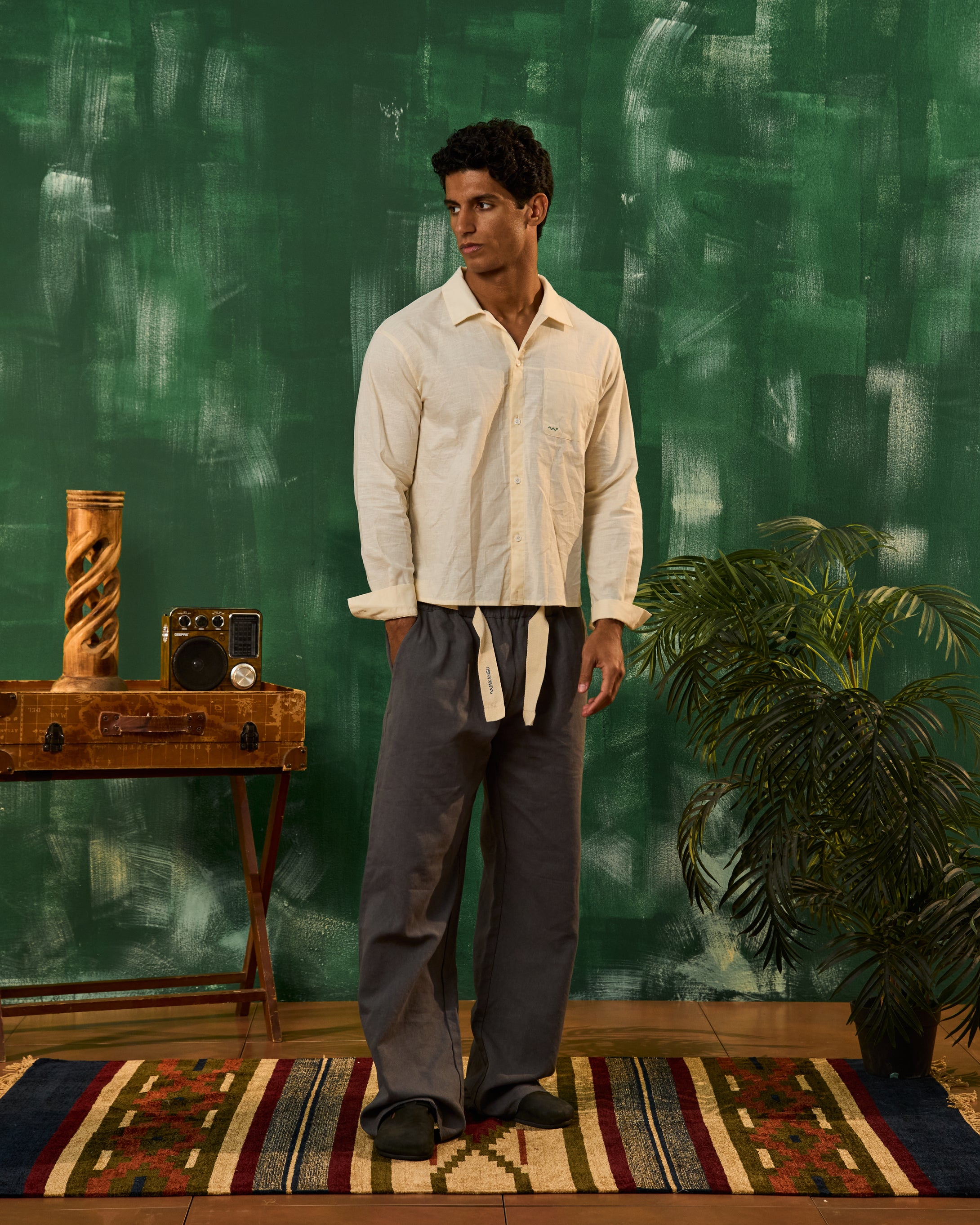 Pantalon safari gris